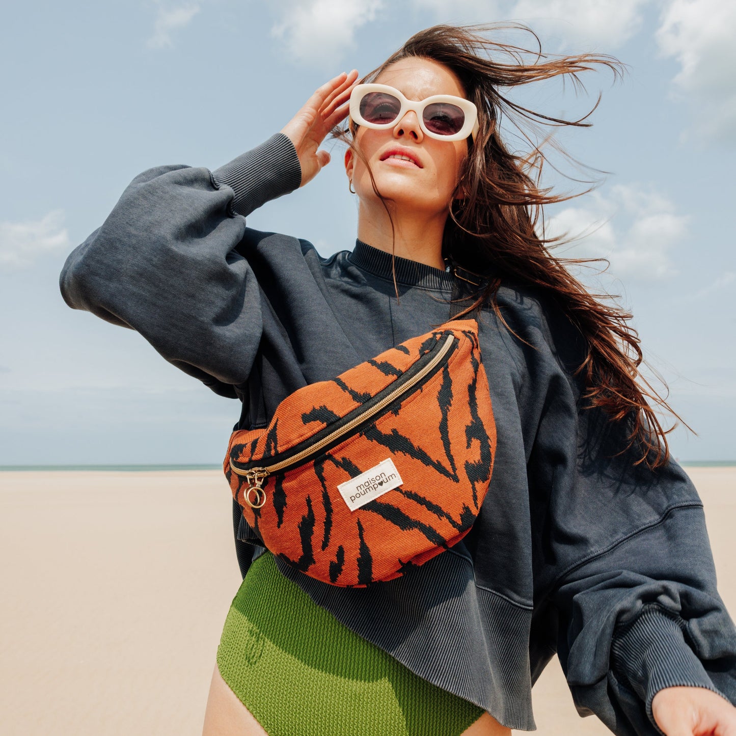 Sac Banane - Jacquard Zèbre Terracotta