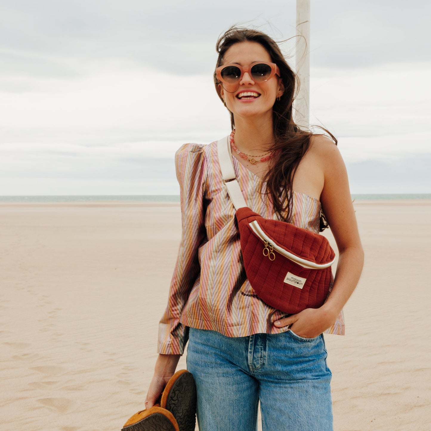 Sac Banane - Gaze de Coton Terracotta