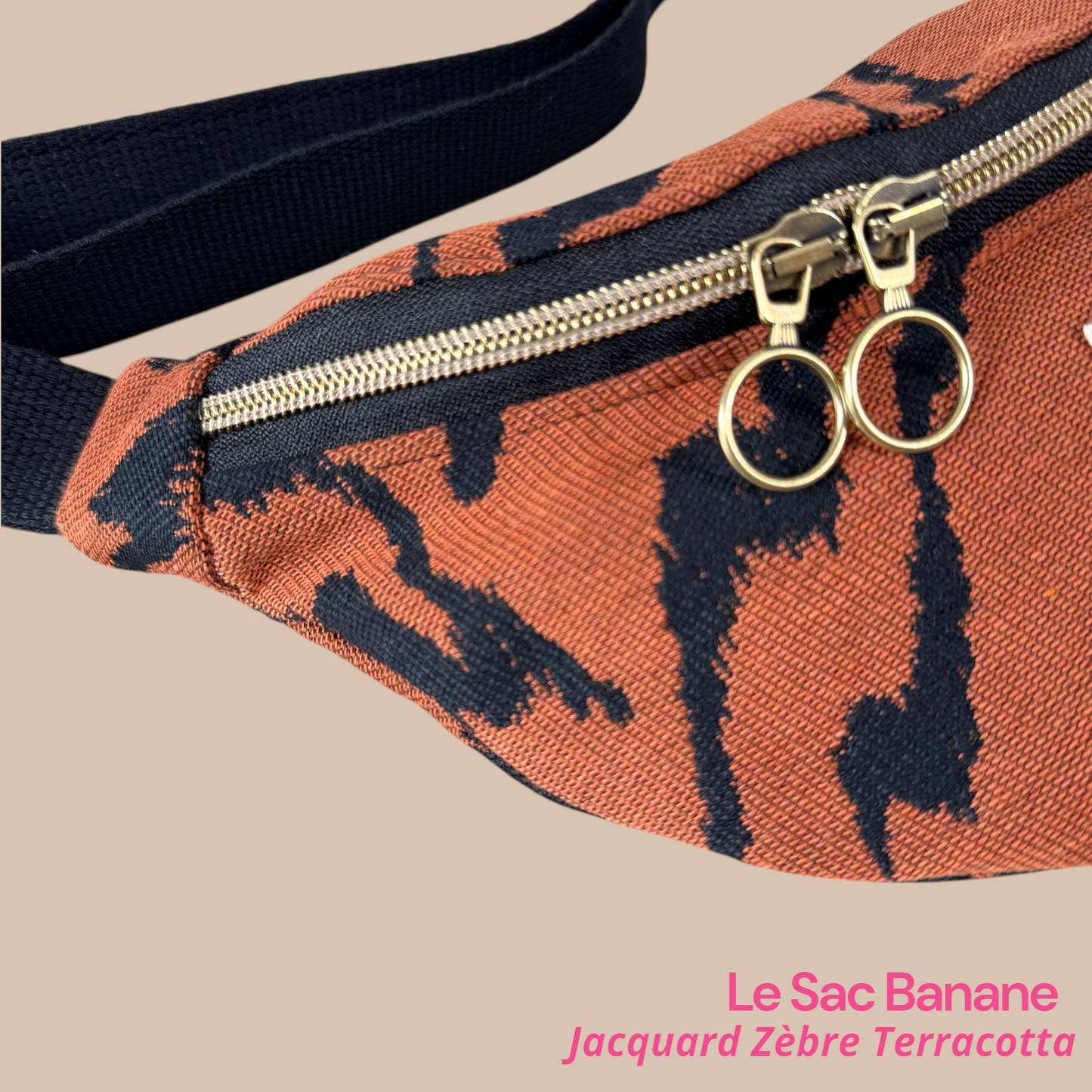 Sac Banane - Jacquard Zèbre Terracotta