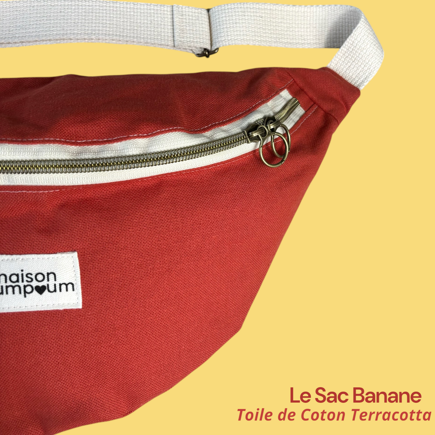 Sac banane - Toile coton terracota