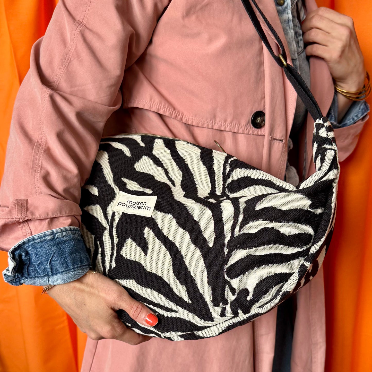 Sac Demi lune - Zèbre
