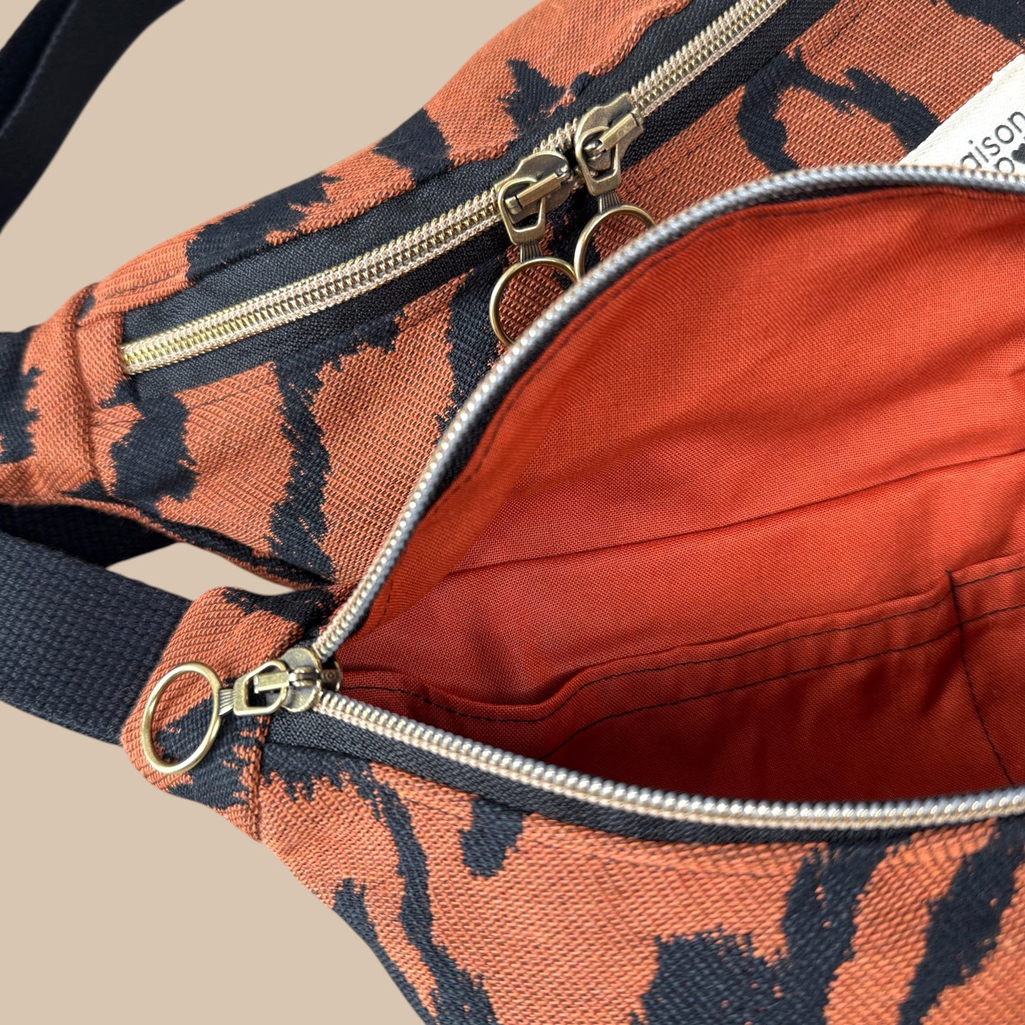Sac Banane - Jacquard Zèbre Terracotta