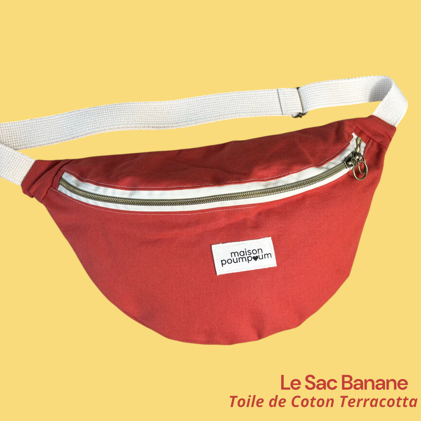 Sac banane - Toile coton terracota