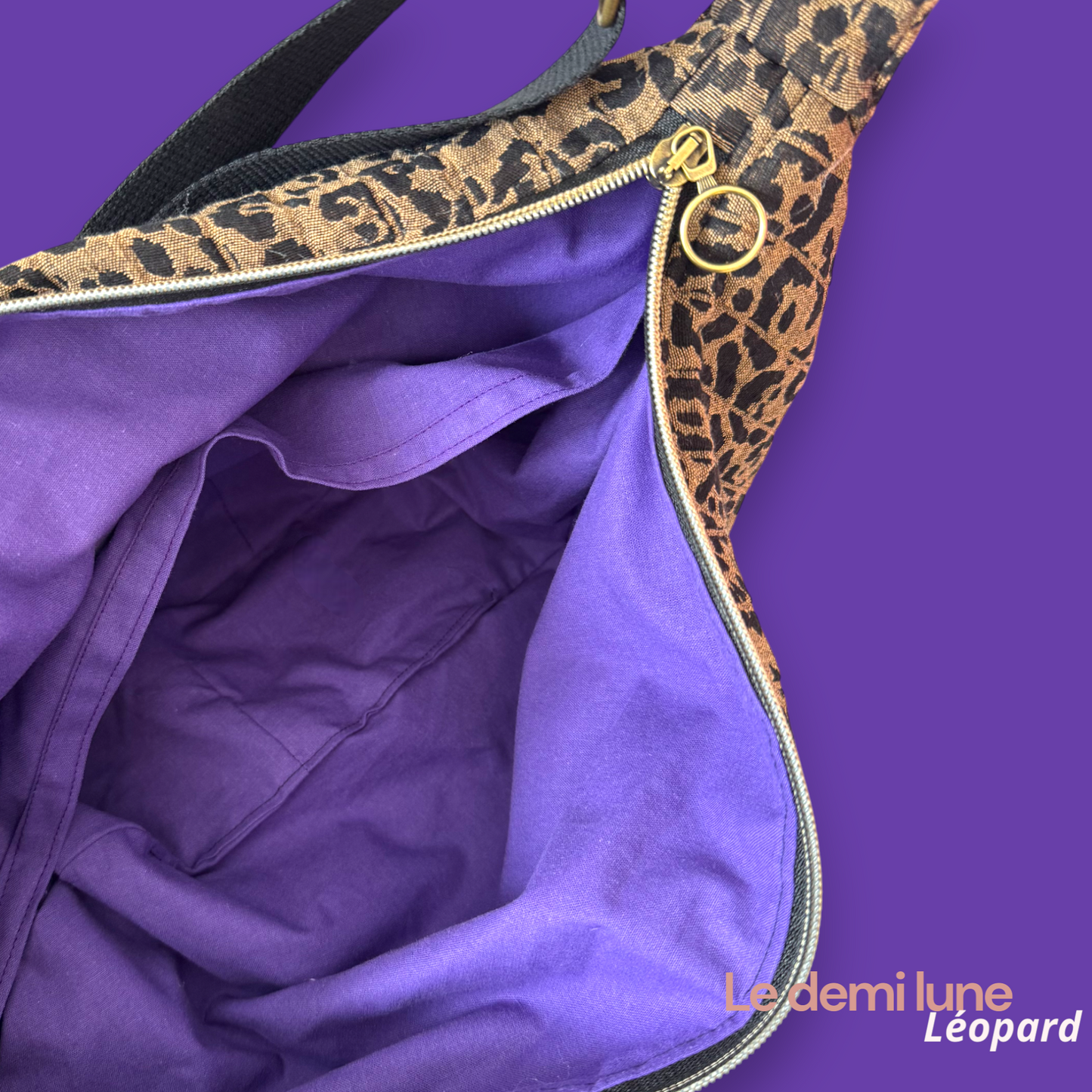 Sac Demi lune - Léopard