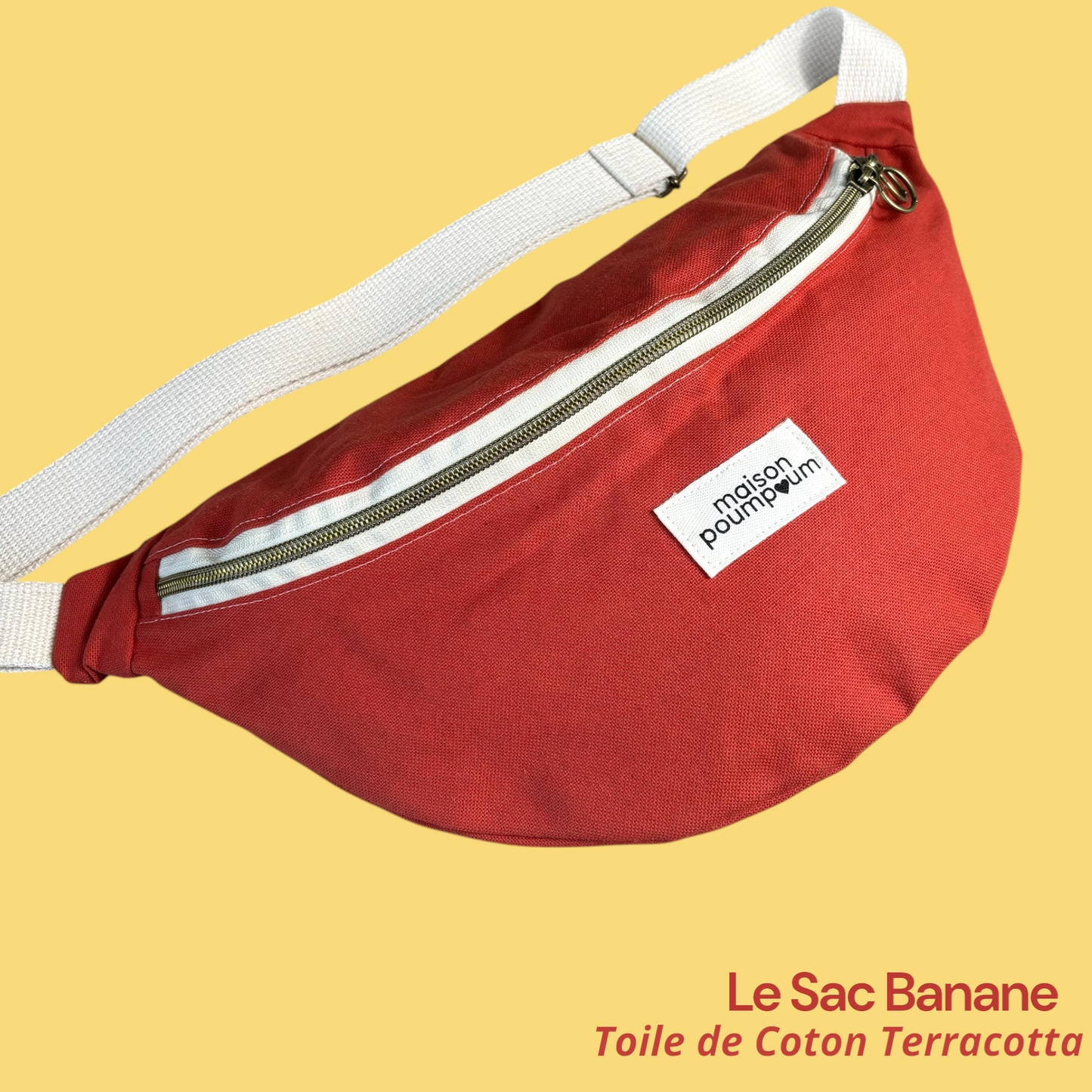 Sac banane - Toile coton terracota