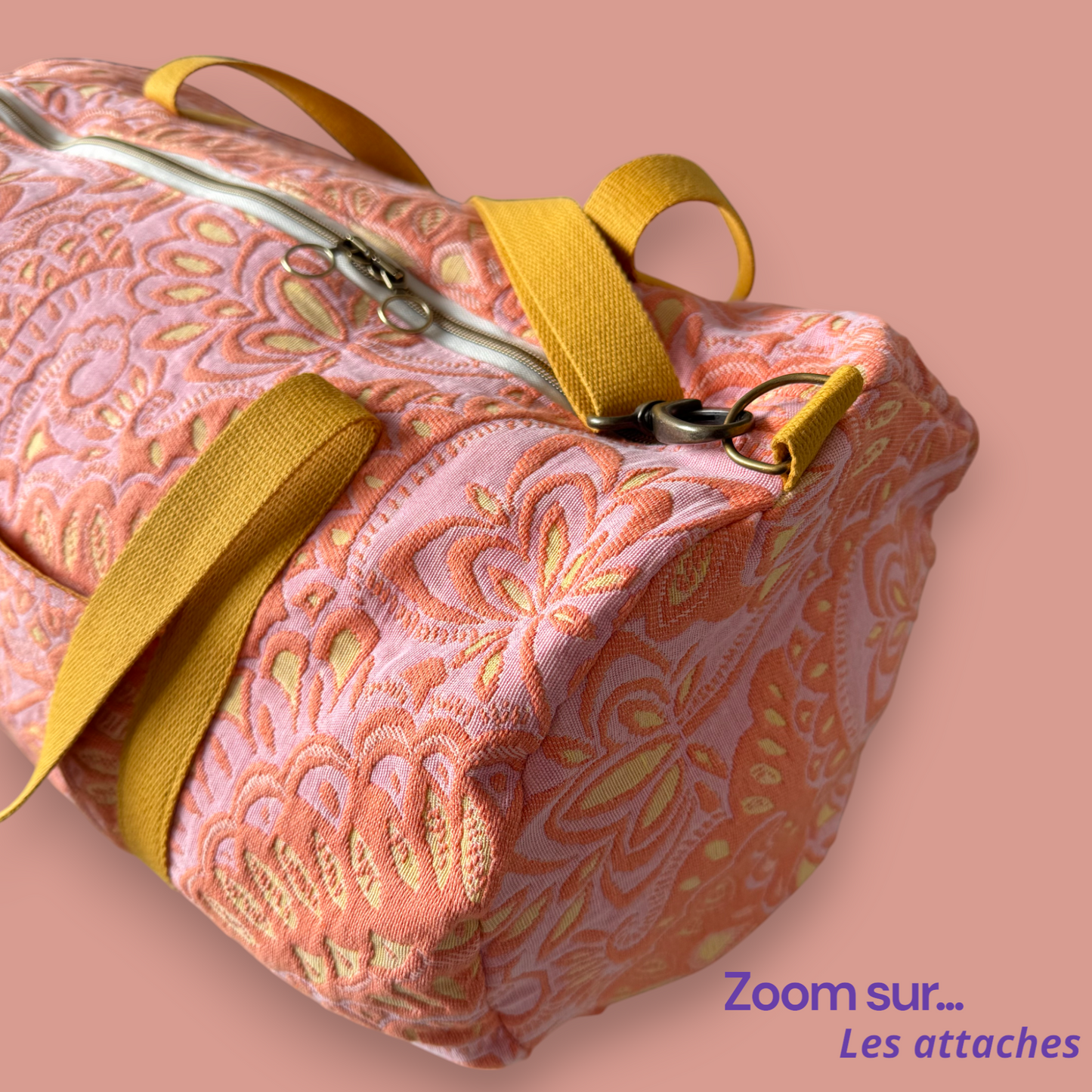 Sac weekend - Jacquard orange vitaminé