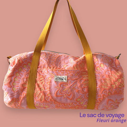 Sac weekend - Jacquard orange vitaminé