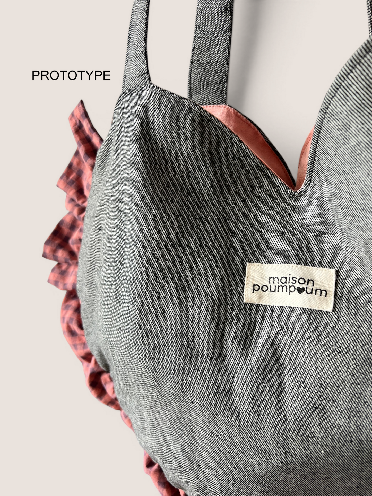 Totebag coeur - Jean et vichy