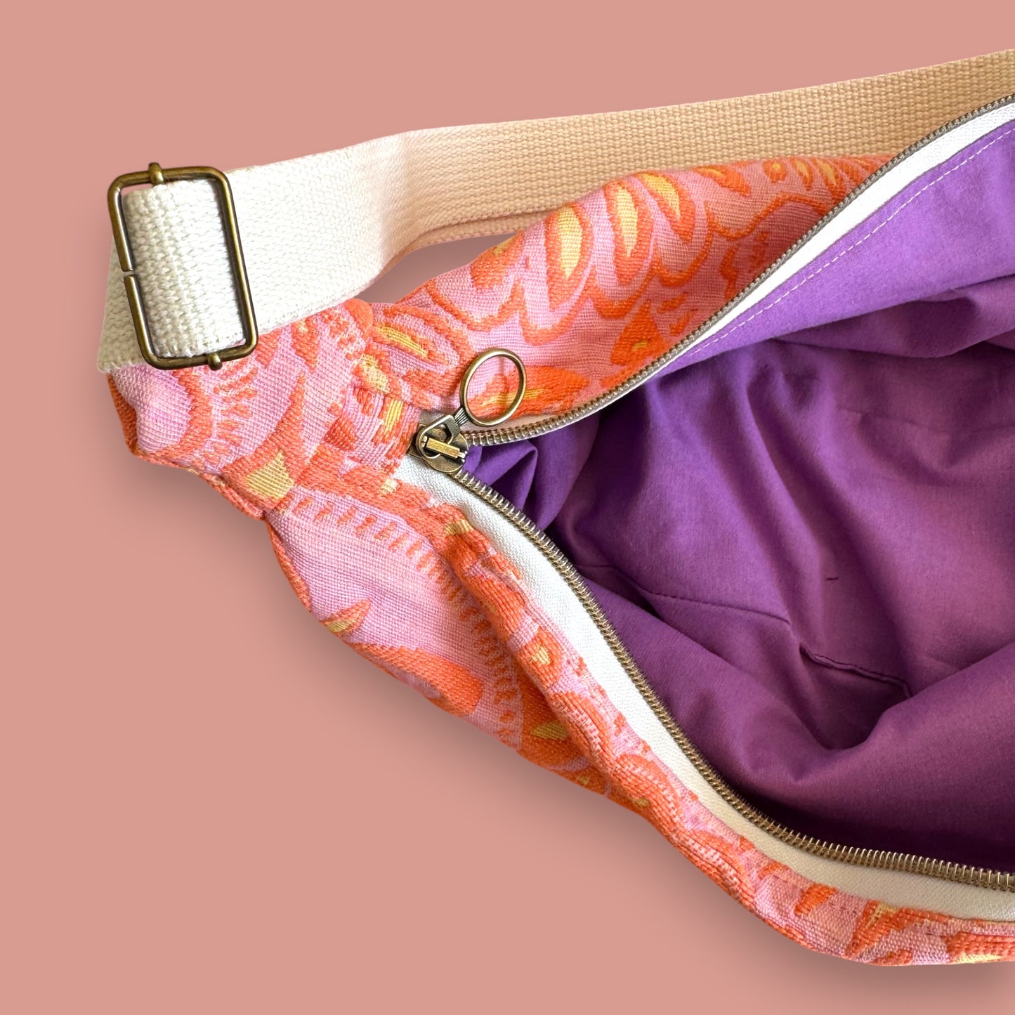 Sac Demi Lune - Jacquard Orange Vitaminé