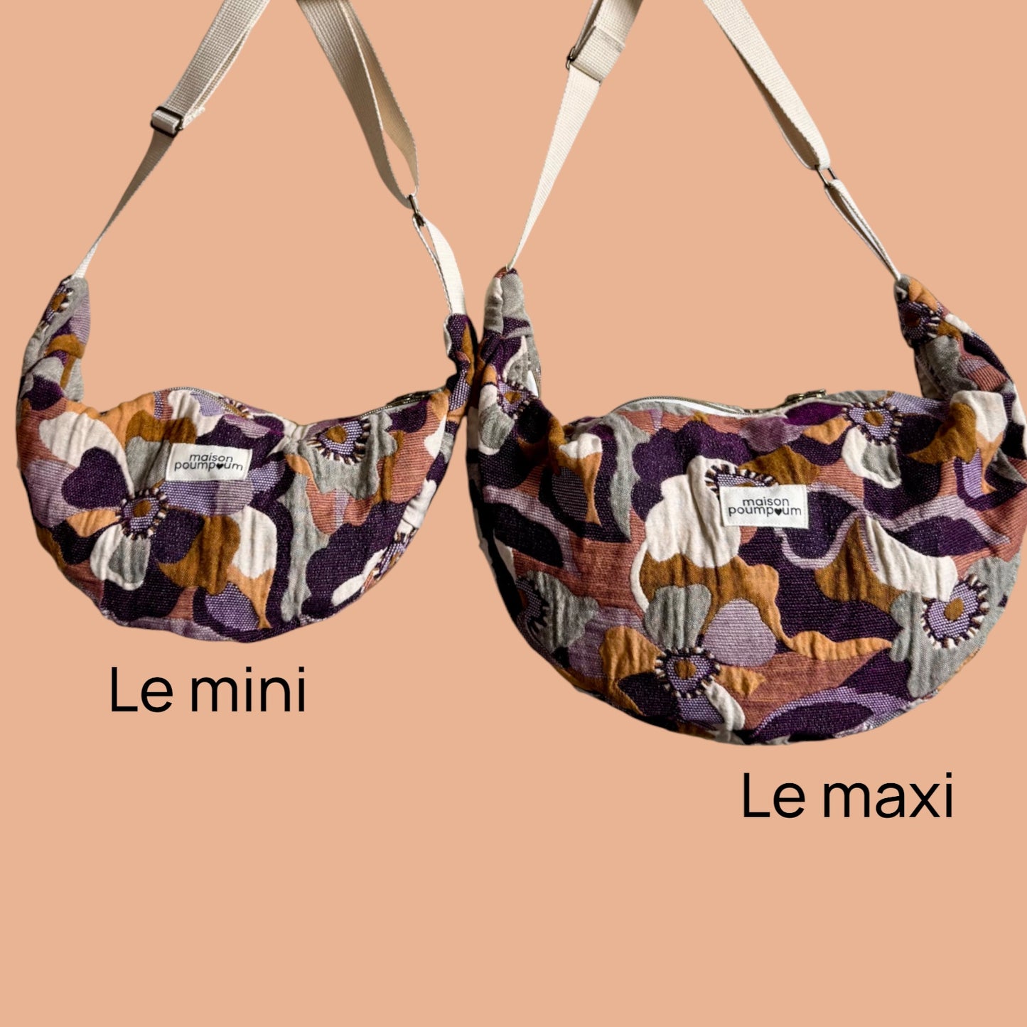 Sac Demi lune - Maxi fleur vintage