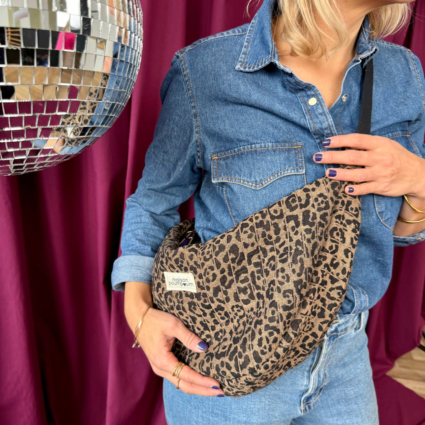 Sac Demi lune - Léopard