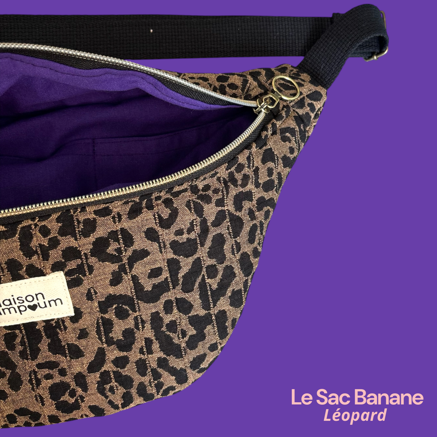 Sac Banane Leopard zoom interieur