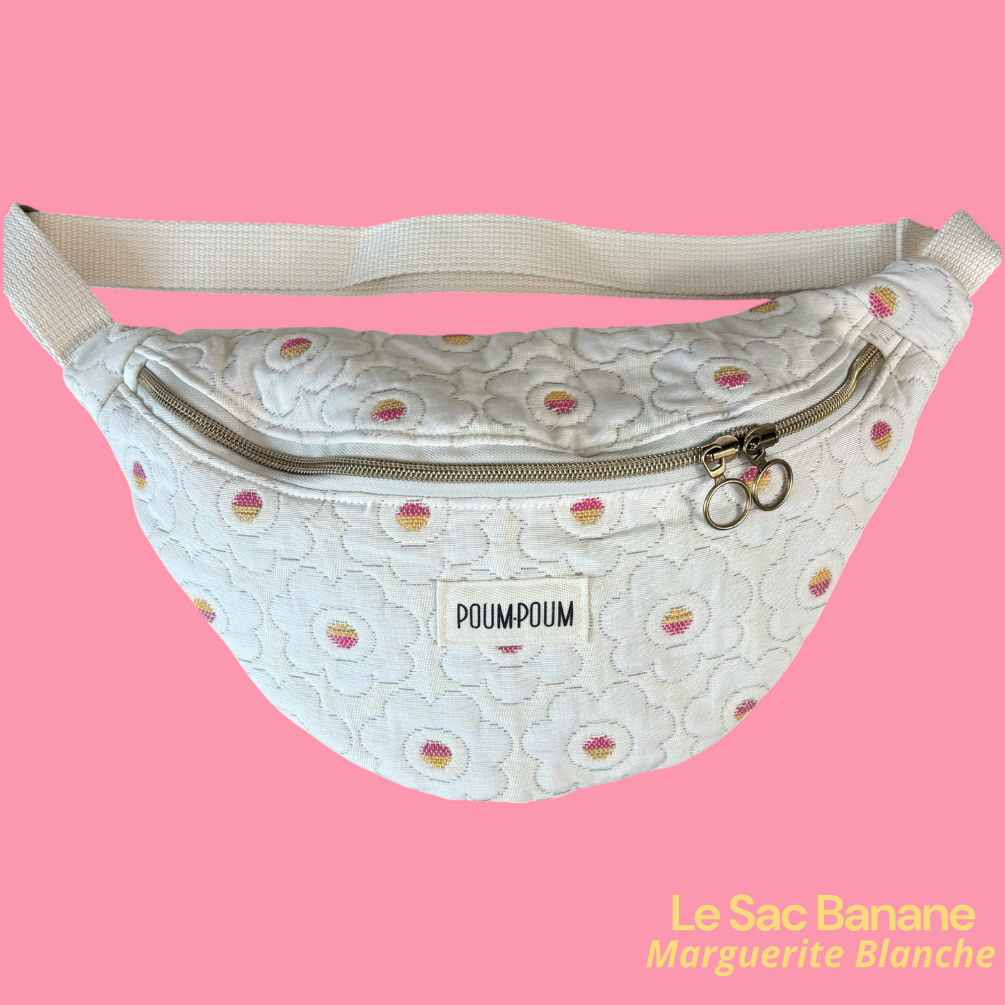 Sac Banane Marguerite Blanche