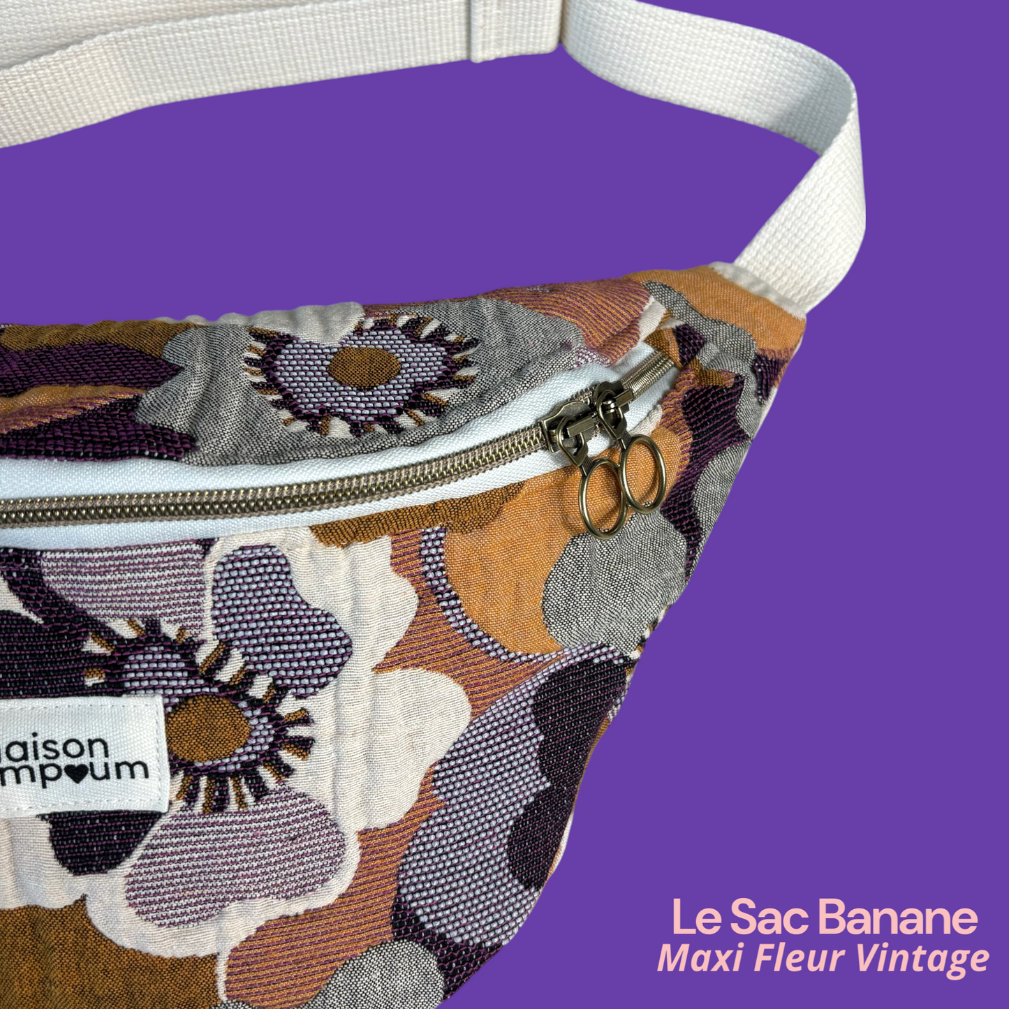 Sac Banane Maxi Fleur Vintage ZOOM