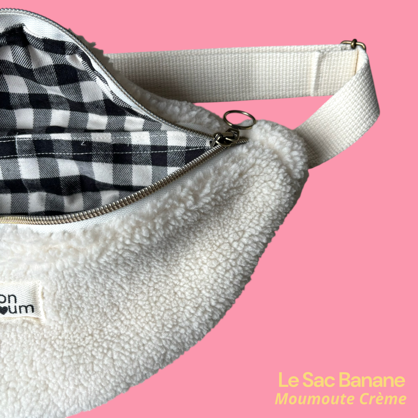 Sac Banane Moumoute Crème zoom interieur