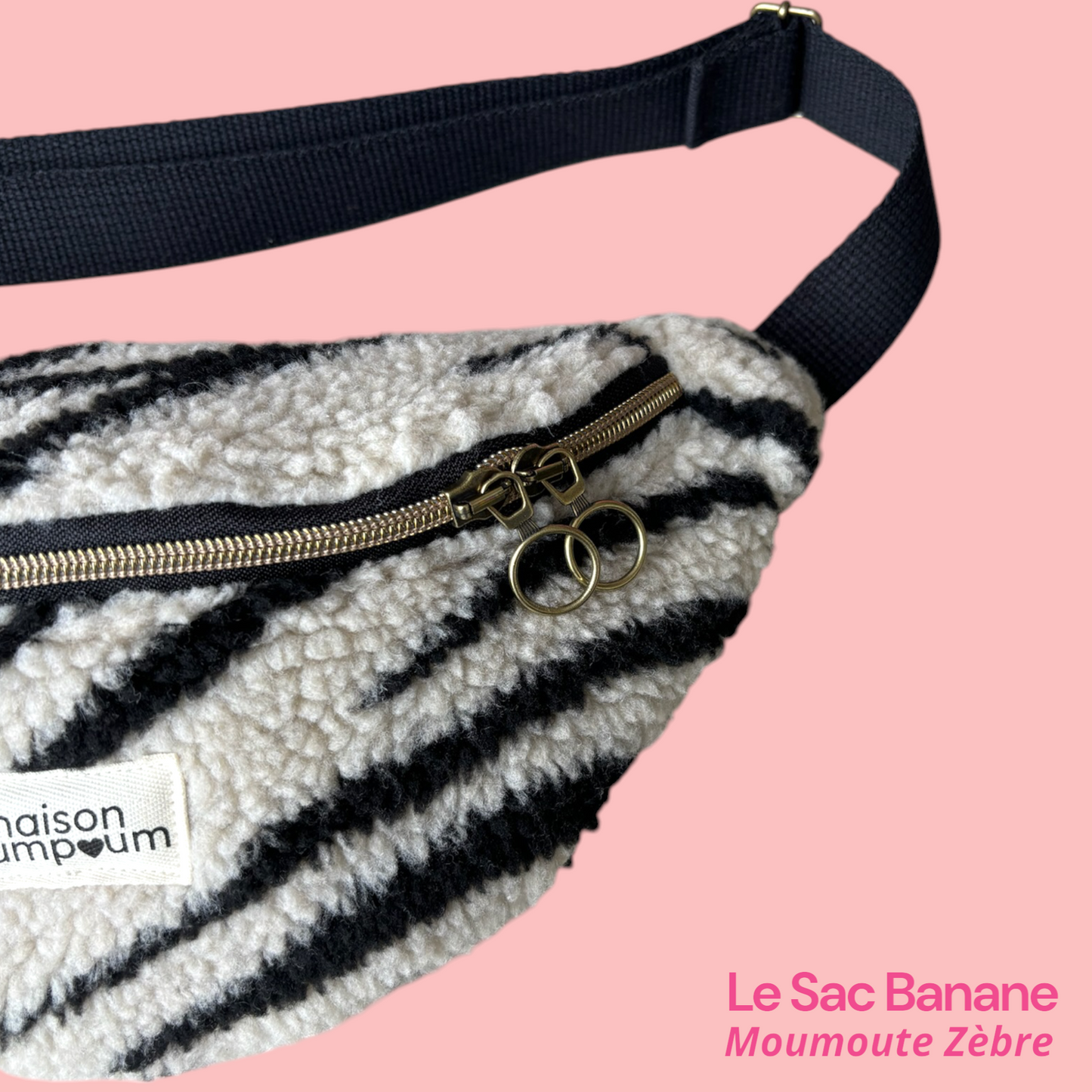 Sac Banane Moumoute Zèbre zoom