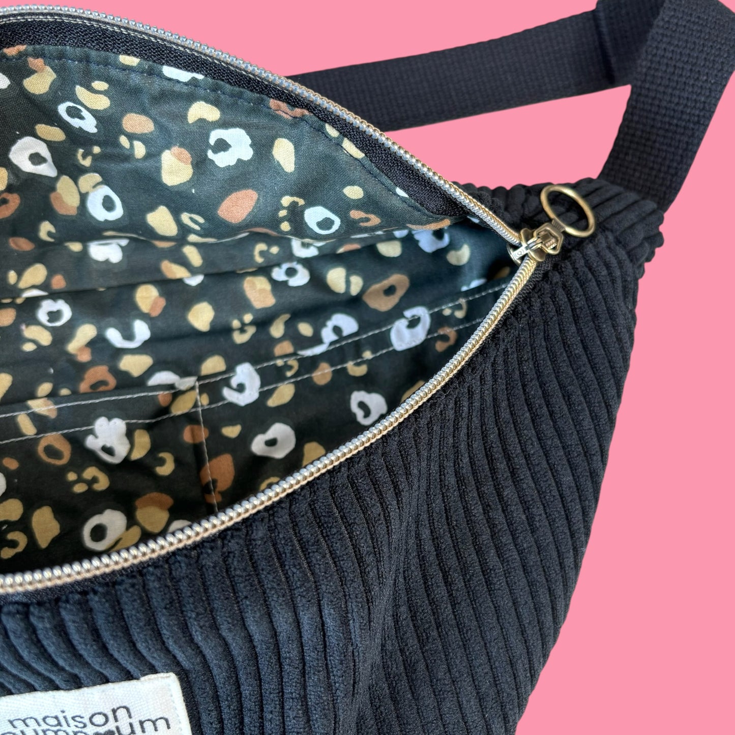Sac Banane Velours Noir-Leo