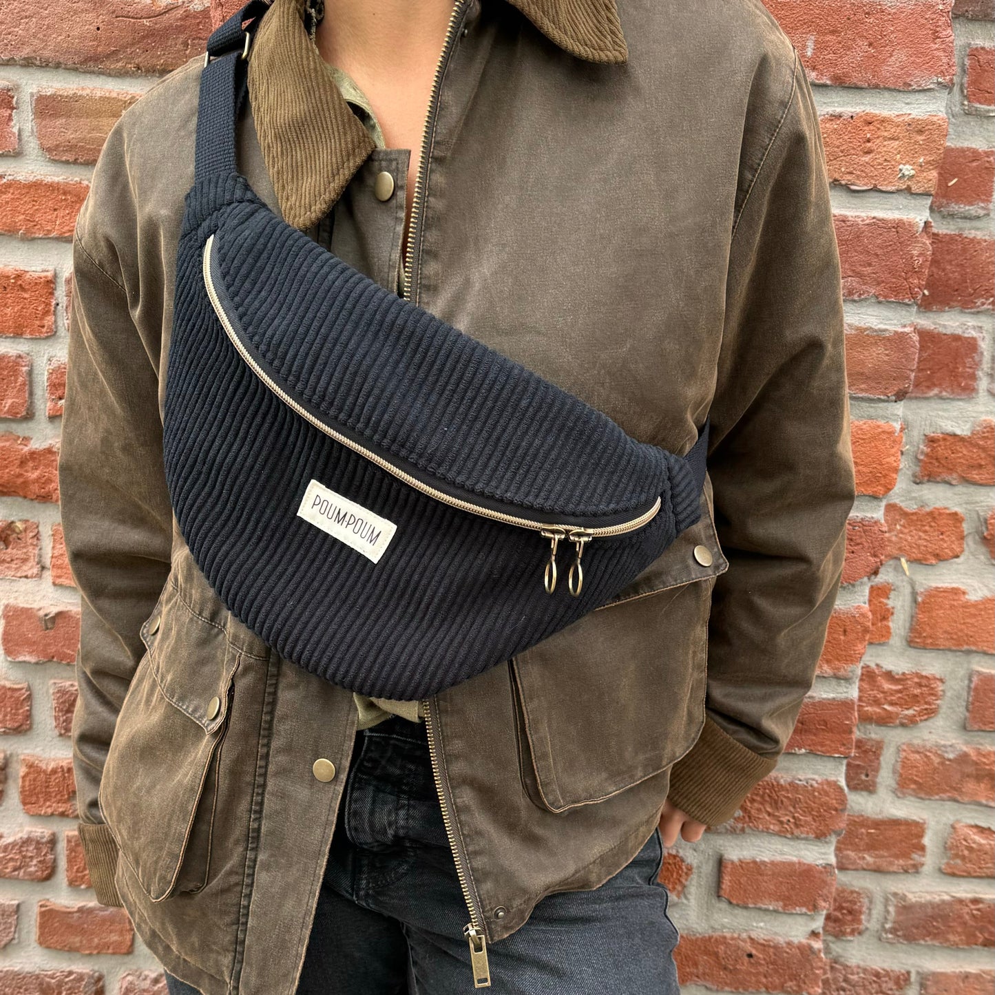 Sac Banane Velours Noir