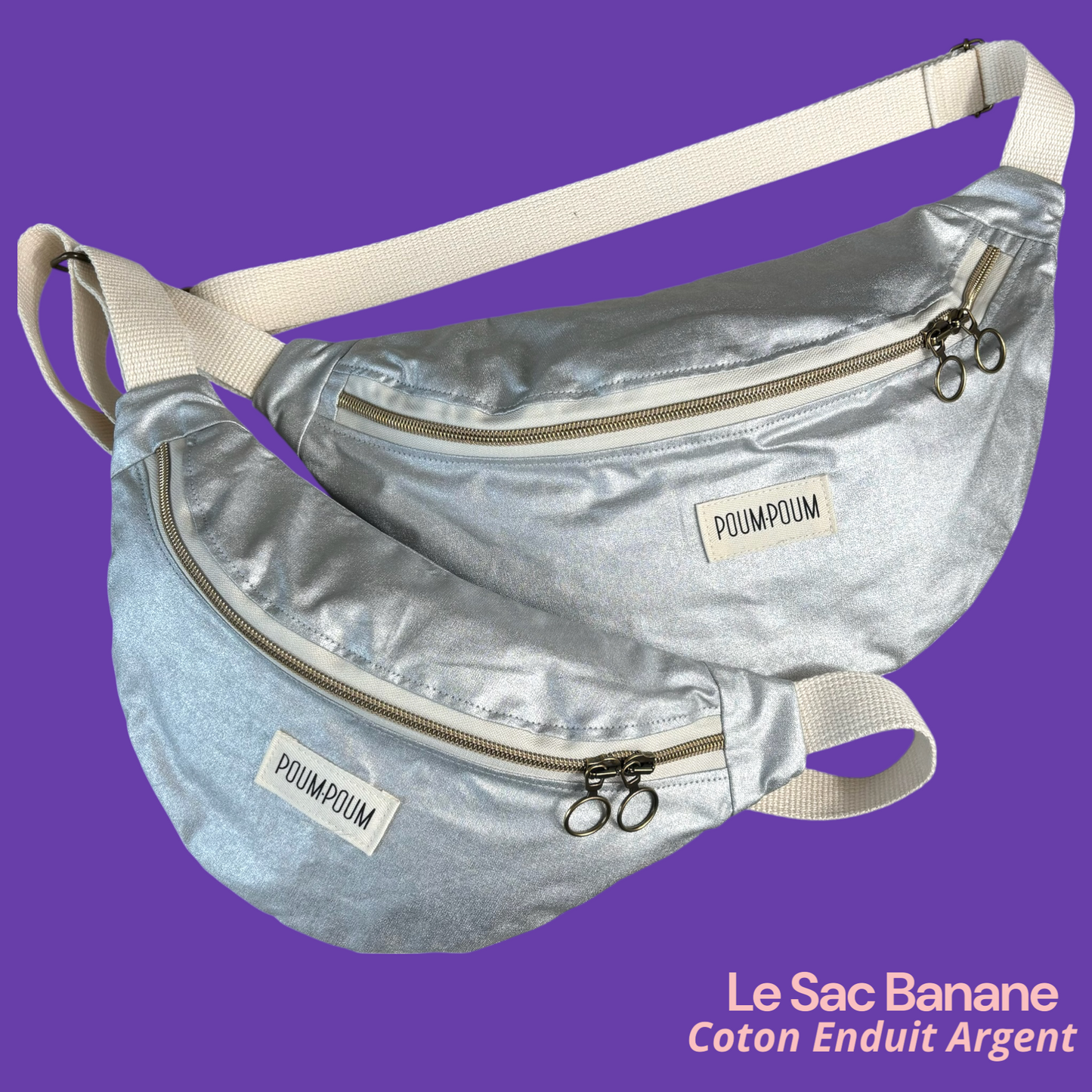 Sacs Banane Enduit Argent