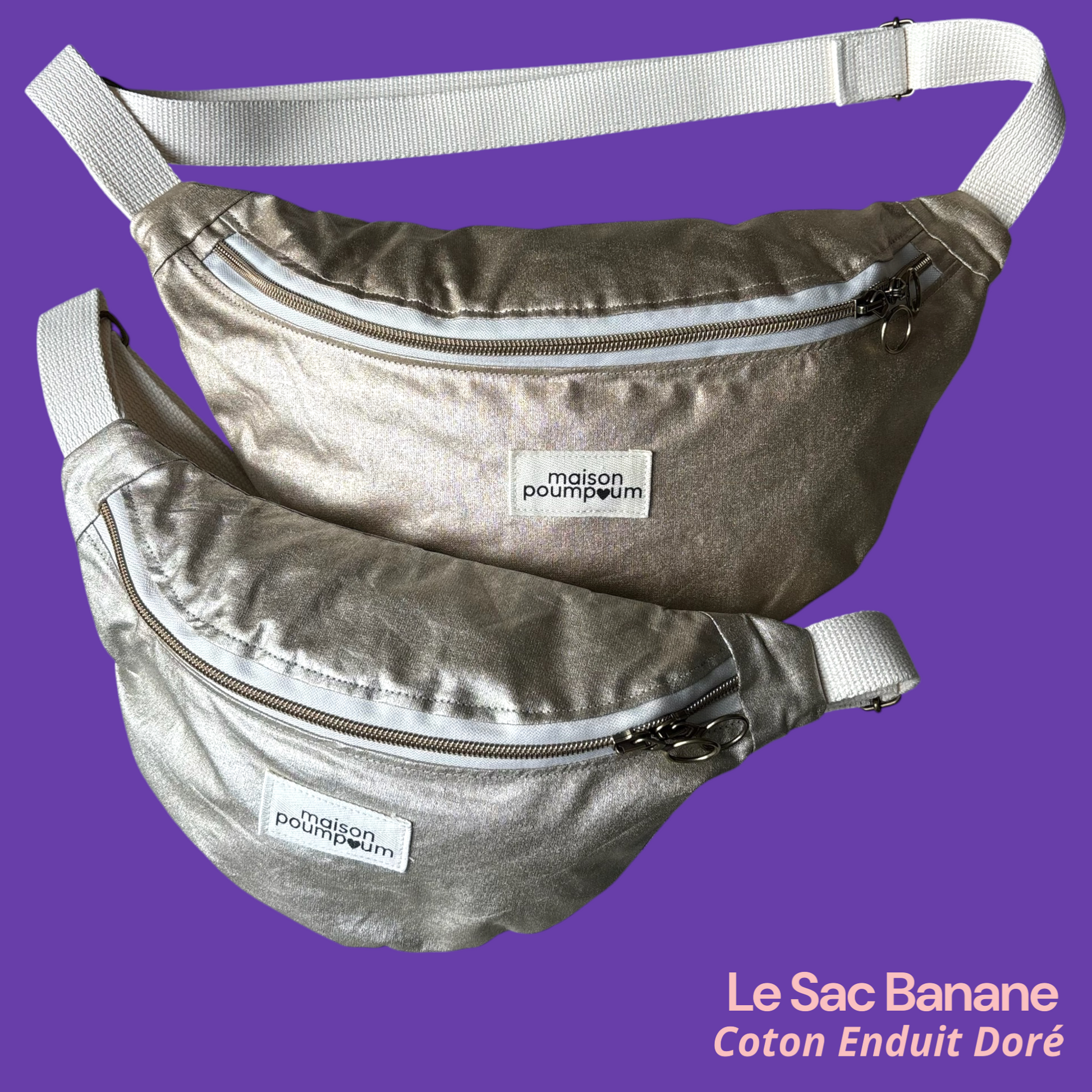 Sacs Banane Enduit Doré