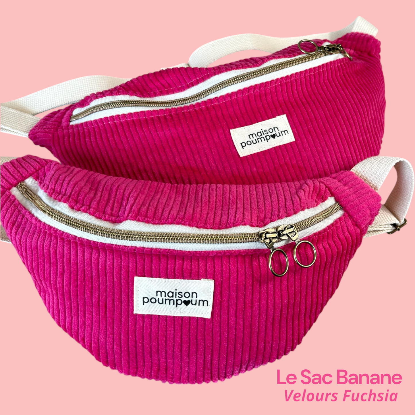 Sacs Banane Velours Fuchsia