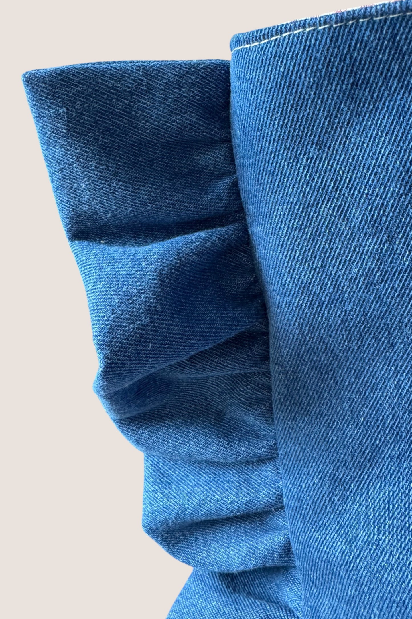 cabas jean froufrous Maison PoumPoum couture