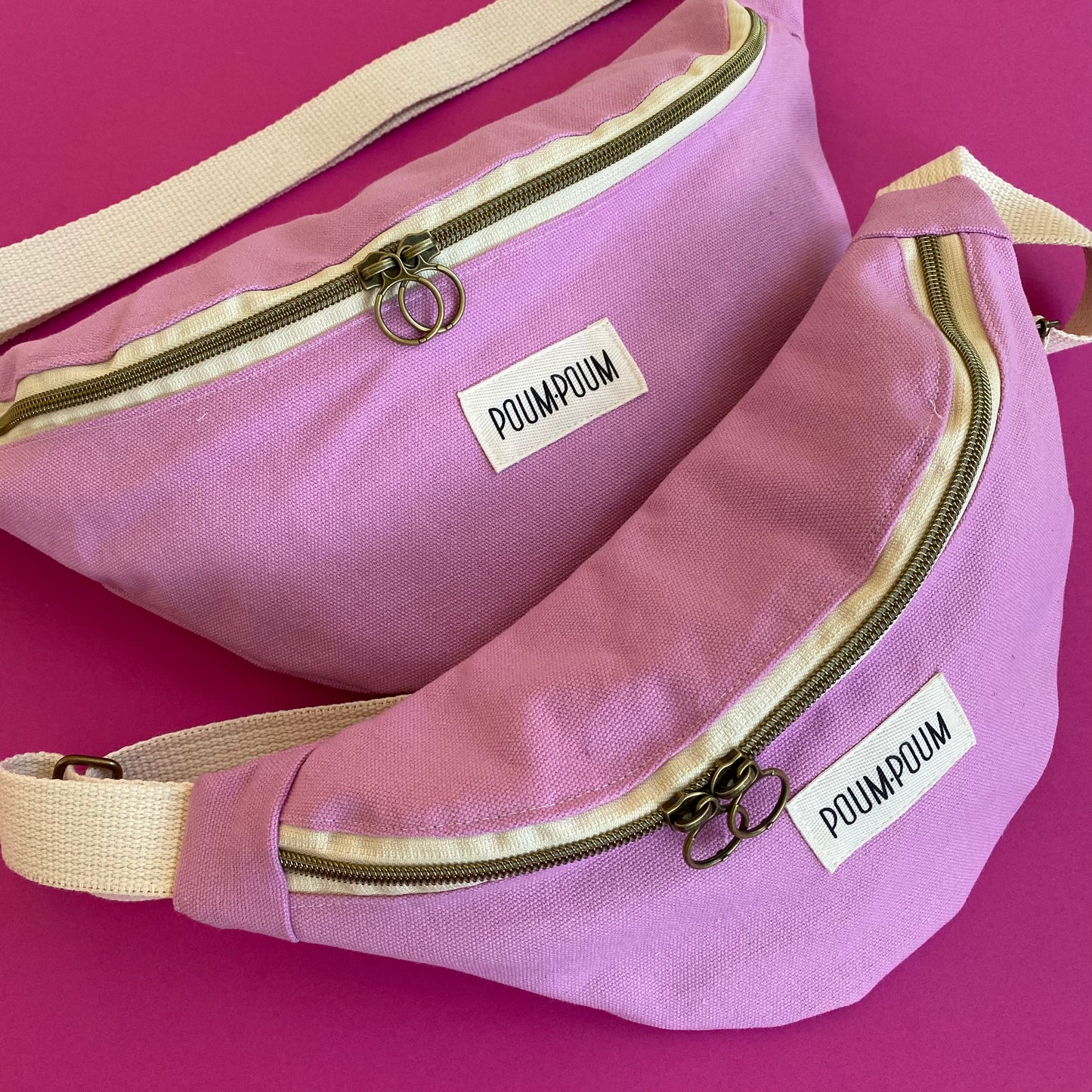 Sac banane - Toile de coton Lilas