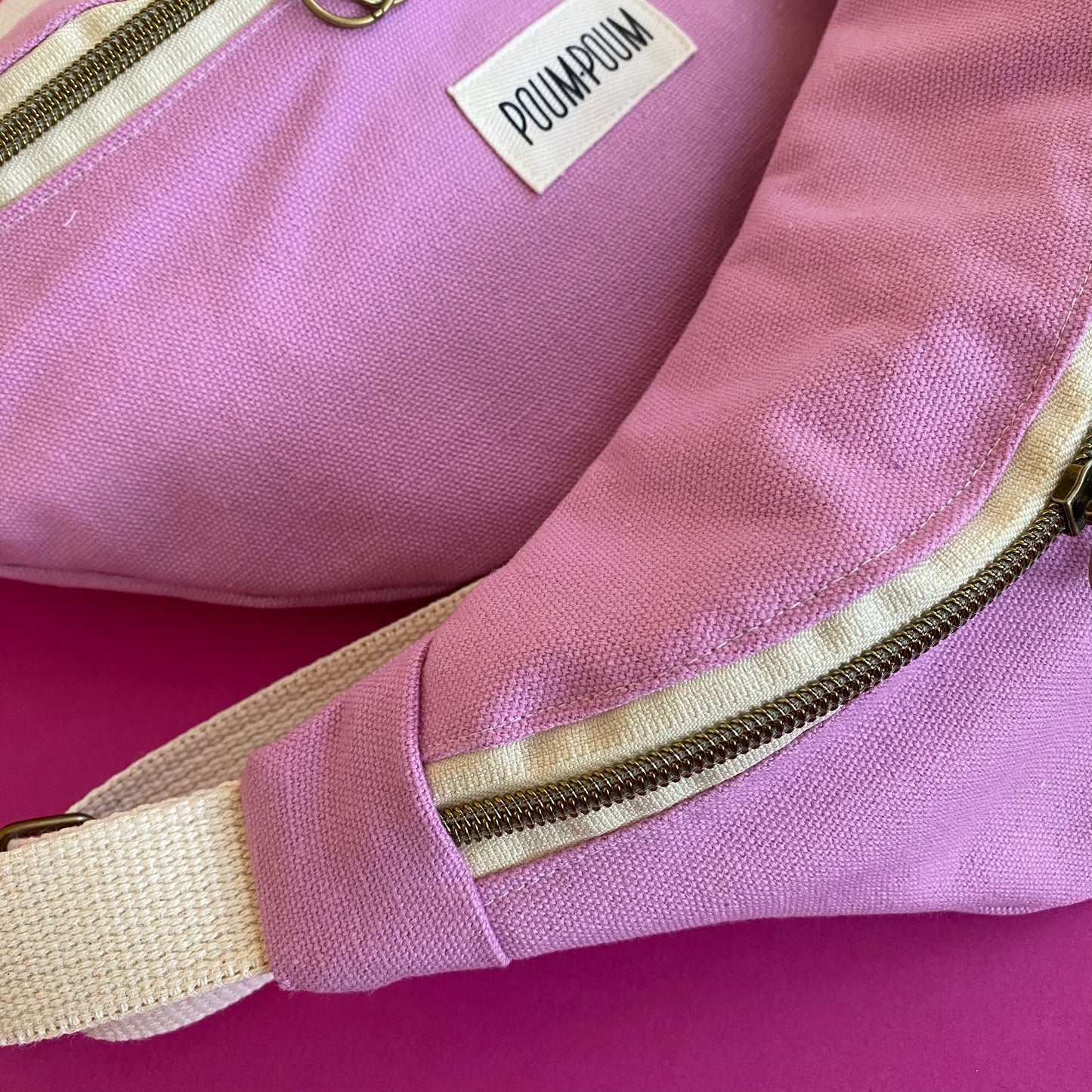 Sac banane - Toile de coton Lilas