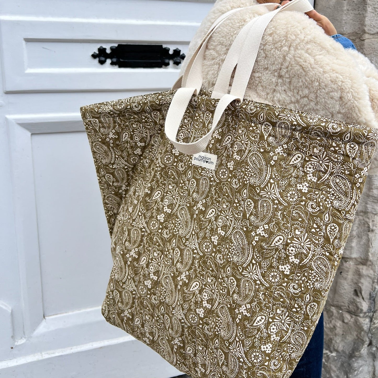 Maxi Totebag - Matelassé Réversible – Bandana et Léopard