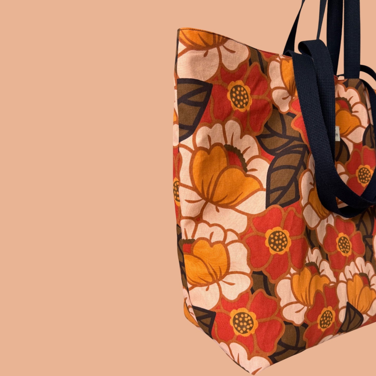 Maxi Totebag - Coton fleuri 70's