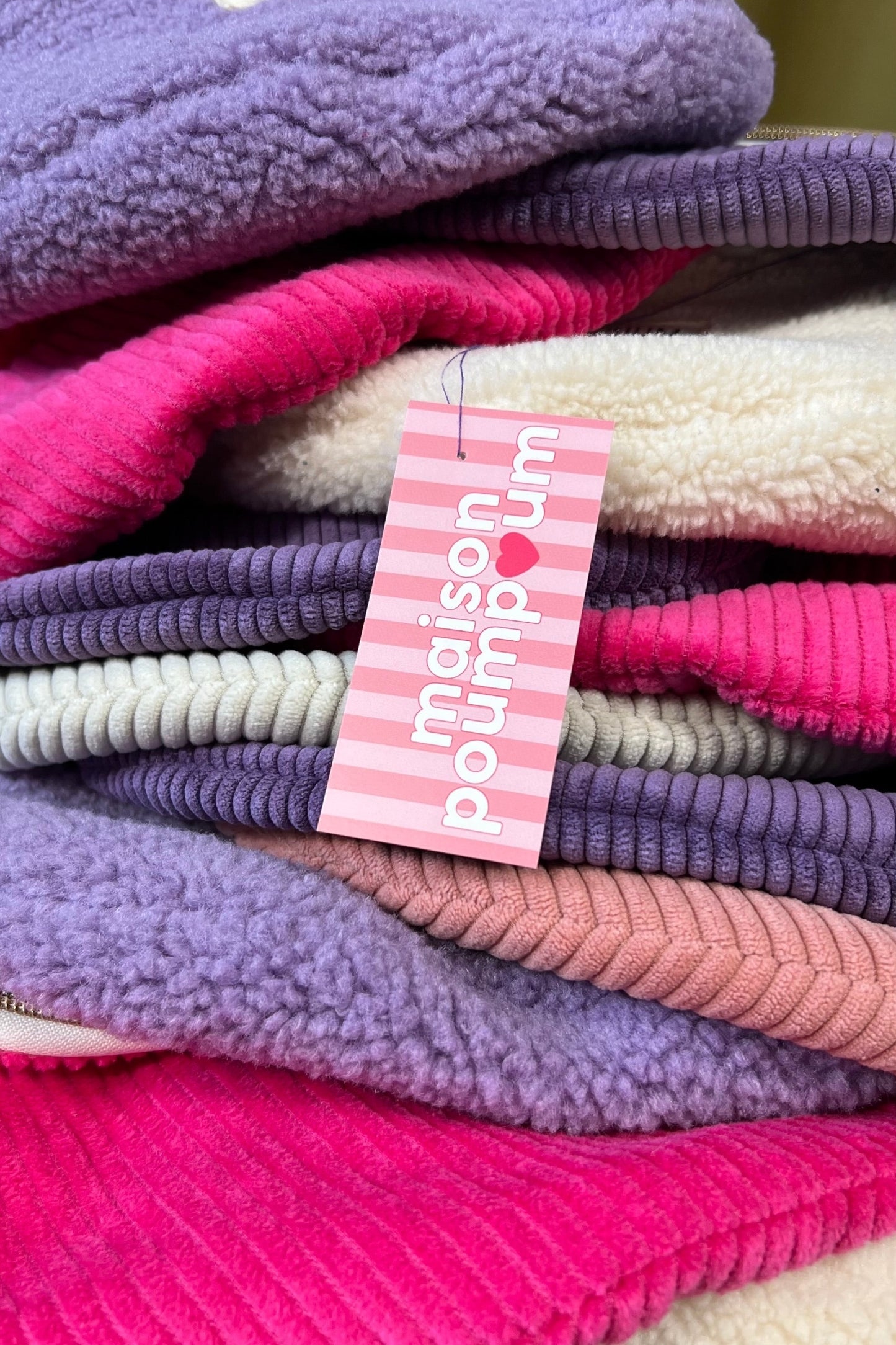 Sac banane - Velours côtelé Rose Fuchsia