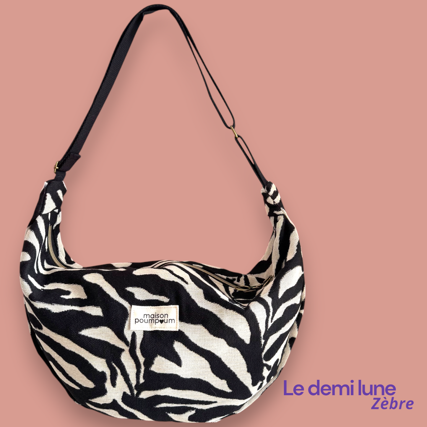 Sac Demi lune - Zèbre