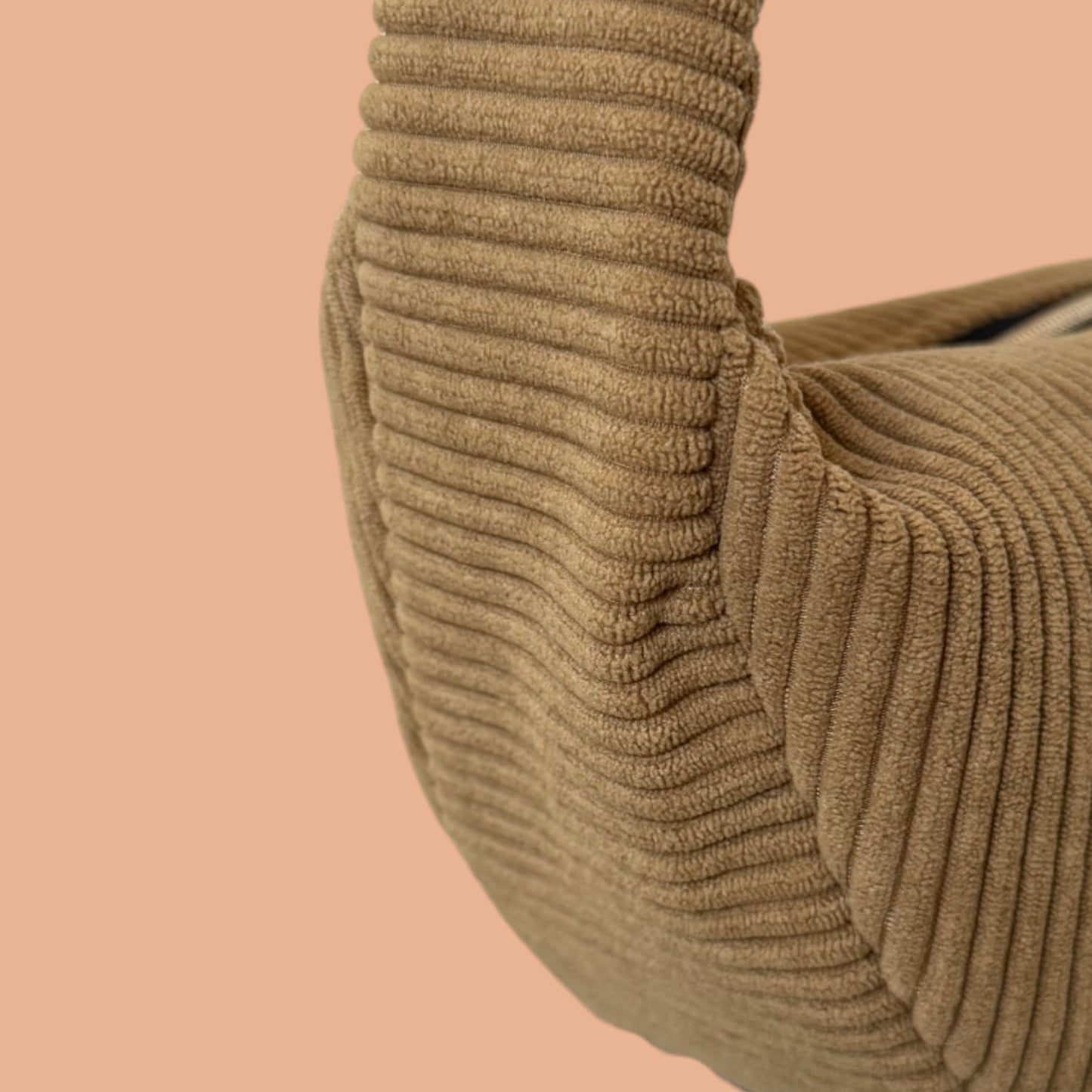 Sac Demi Lune - Velours camel