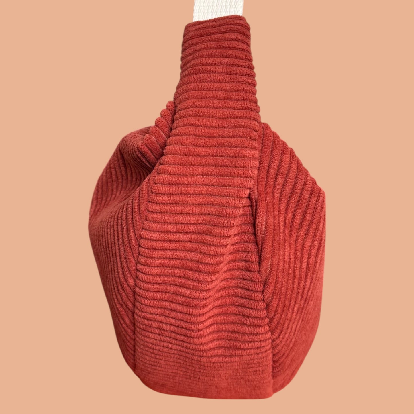 Sac Demi Lune - Velours terracota