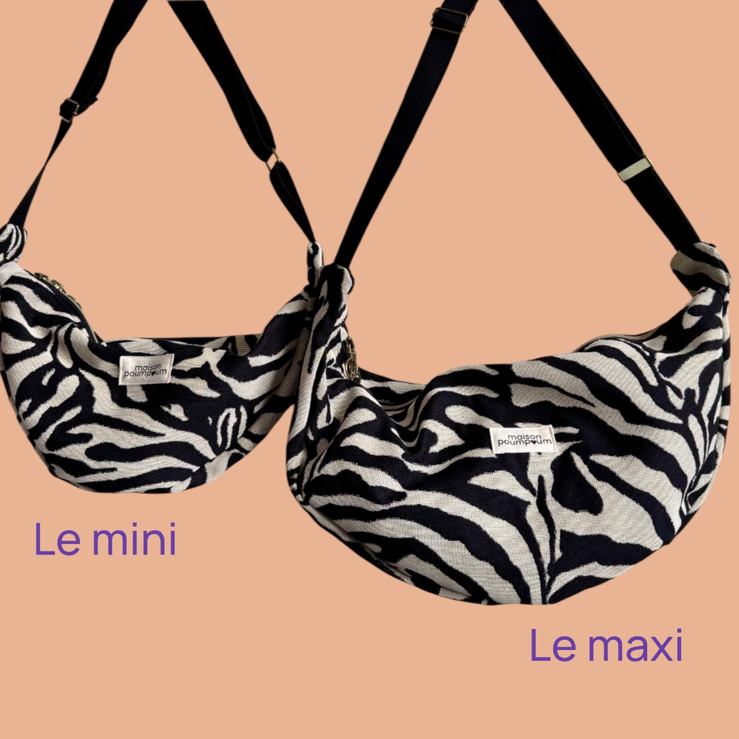 Sac Demi lune - Zèbre