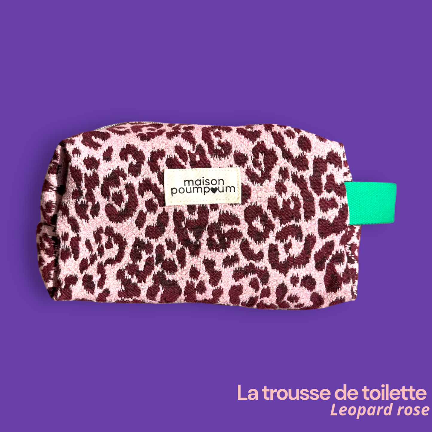 trousse de toilette leopard rose
