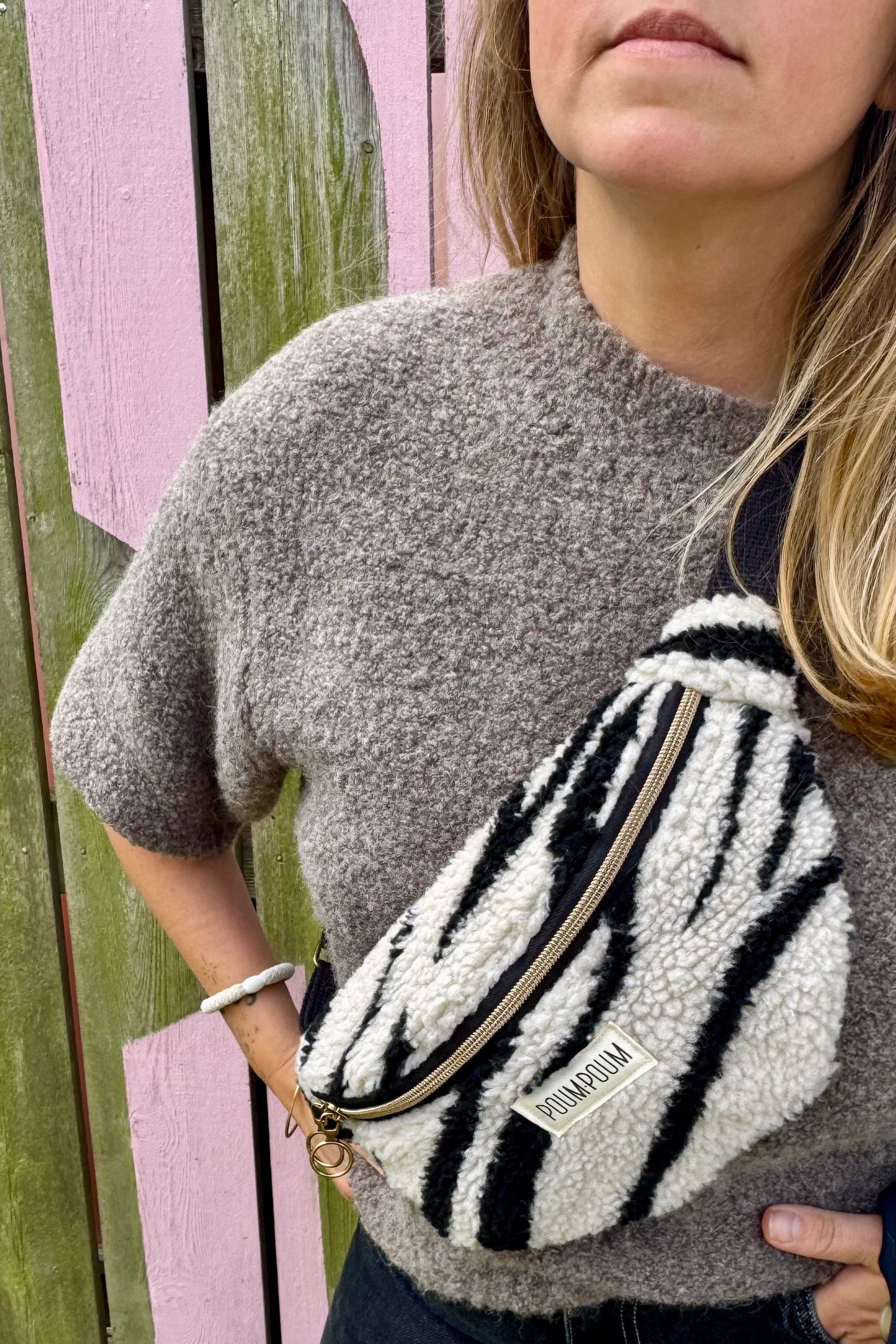 Sac banane moumoute zebre femme maison poumpoum crossbody