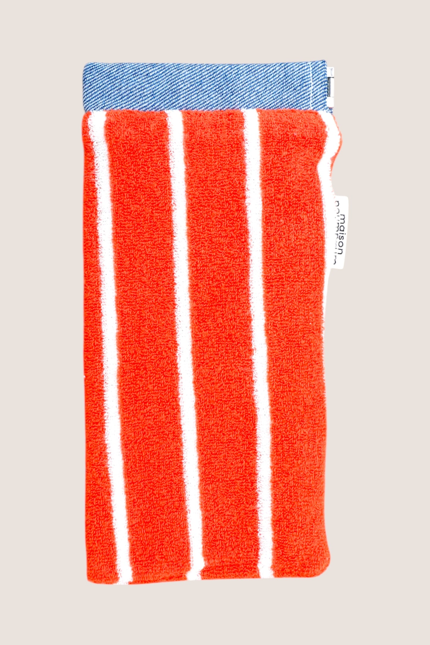 etuis lunette eponge rayure orange - maison poumpoum