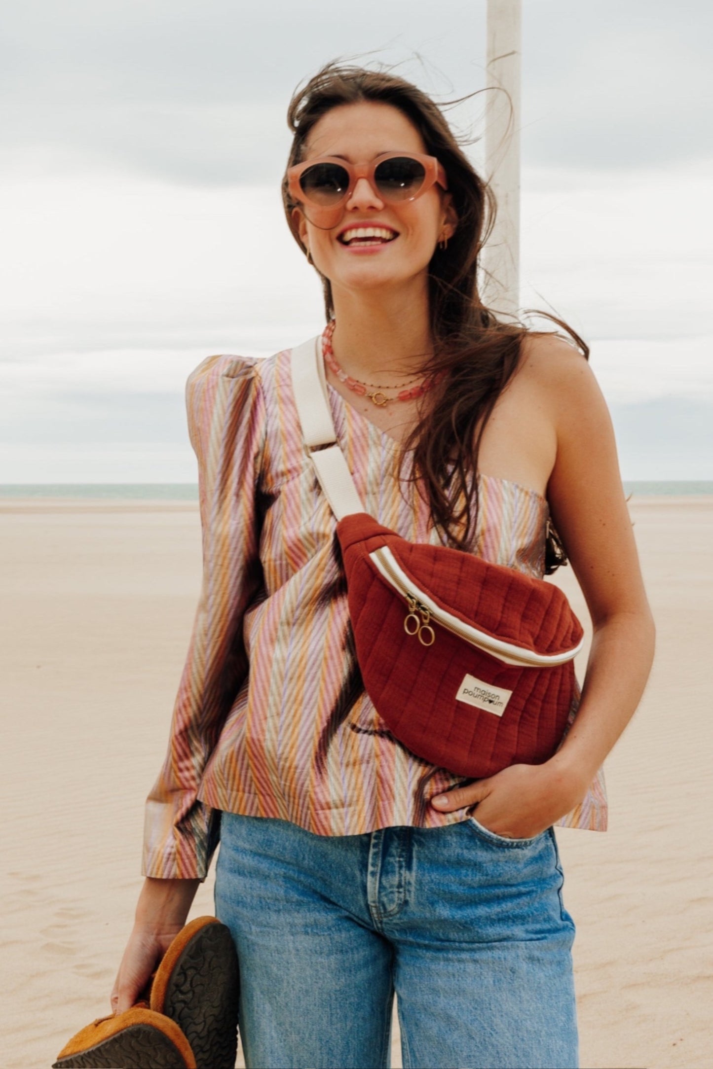 Sac Banane - Gaze de Coton Terracotta