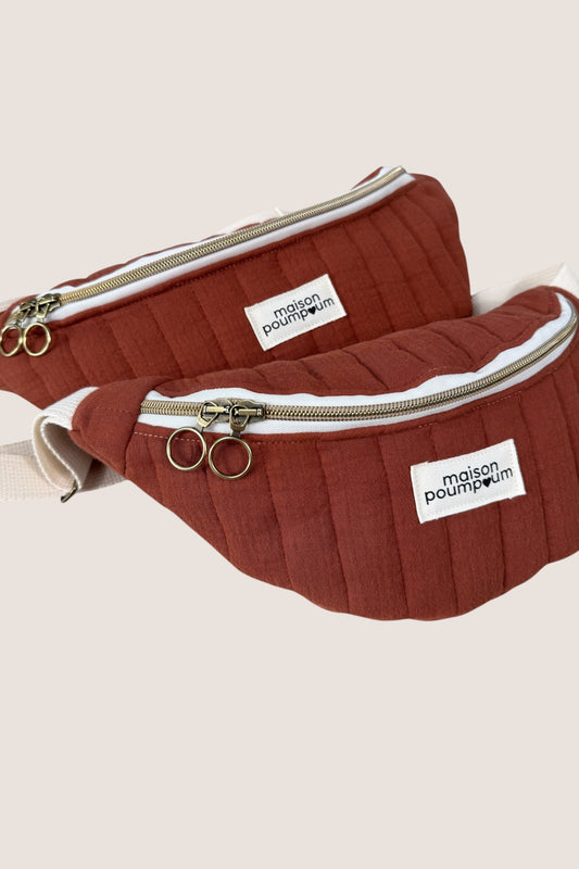 Sac Banane - Gaze de Coton Terracotta