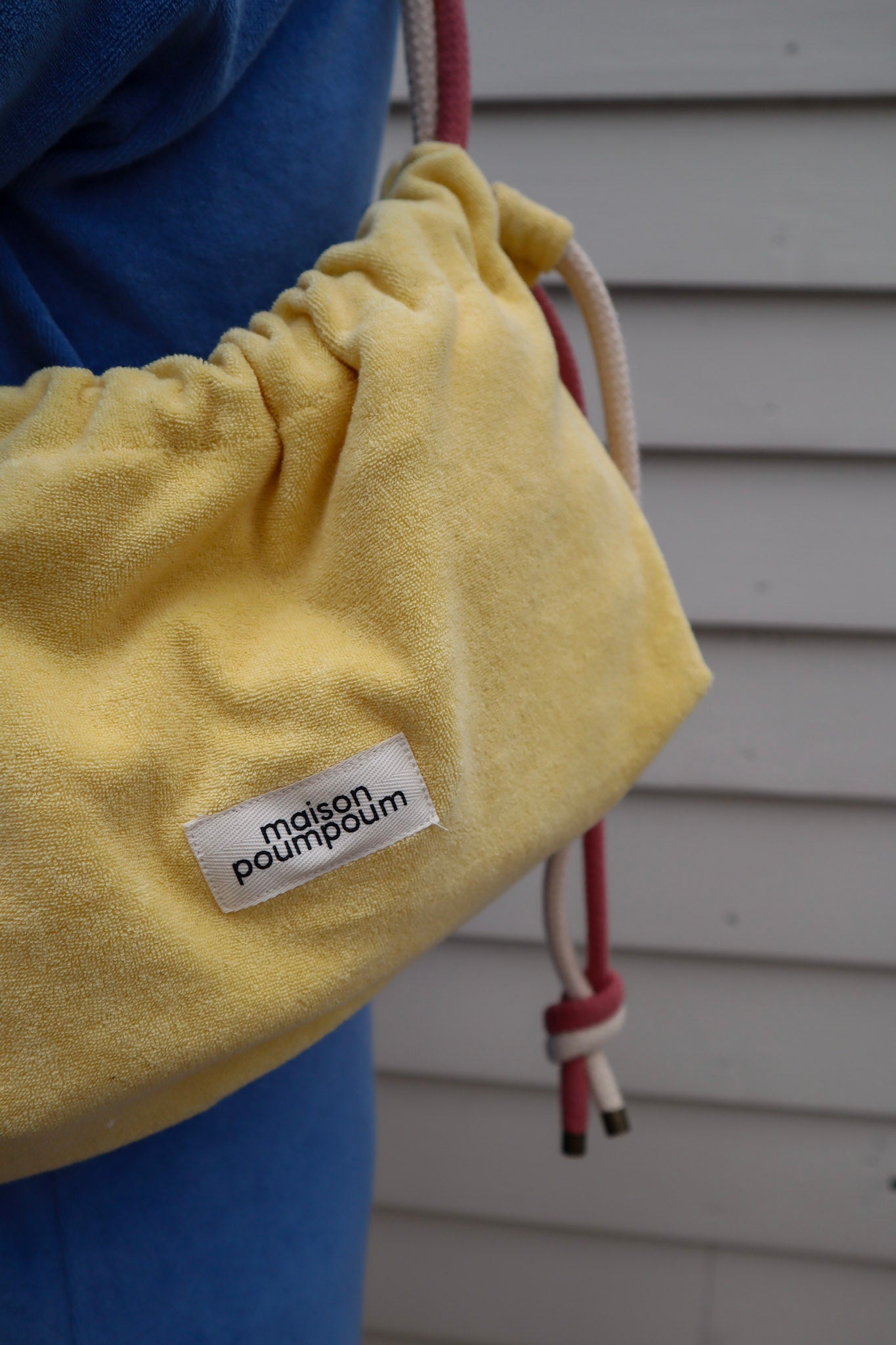 Mini sac bourse éponge jaune beurre maison poumpoum détail