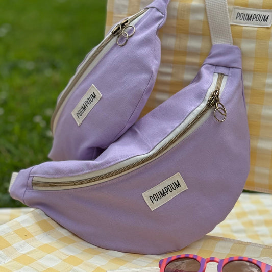 Sac banane - Lavande - Coton upcyclé