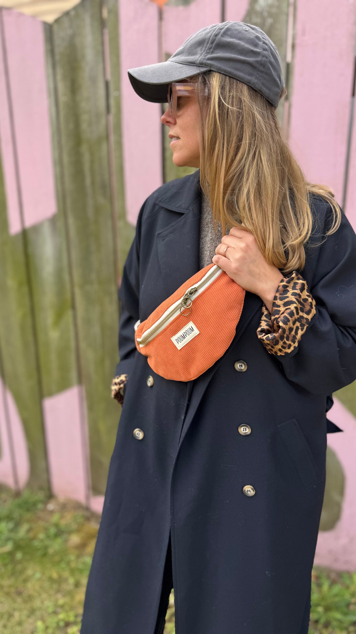 sac banane velours orange femme maison poumpoum lifestyle