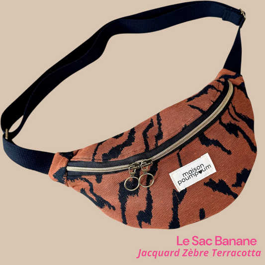 Sac Banane - Jacquard Zèbre Terracotta