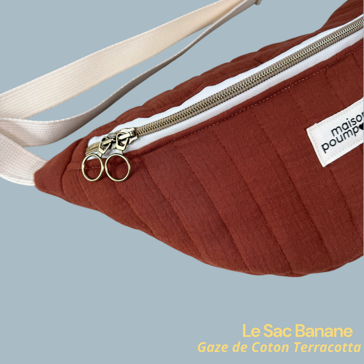 Sac Banane - Gaze de Coton Terracotta
