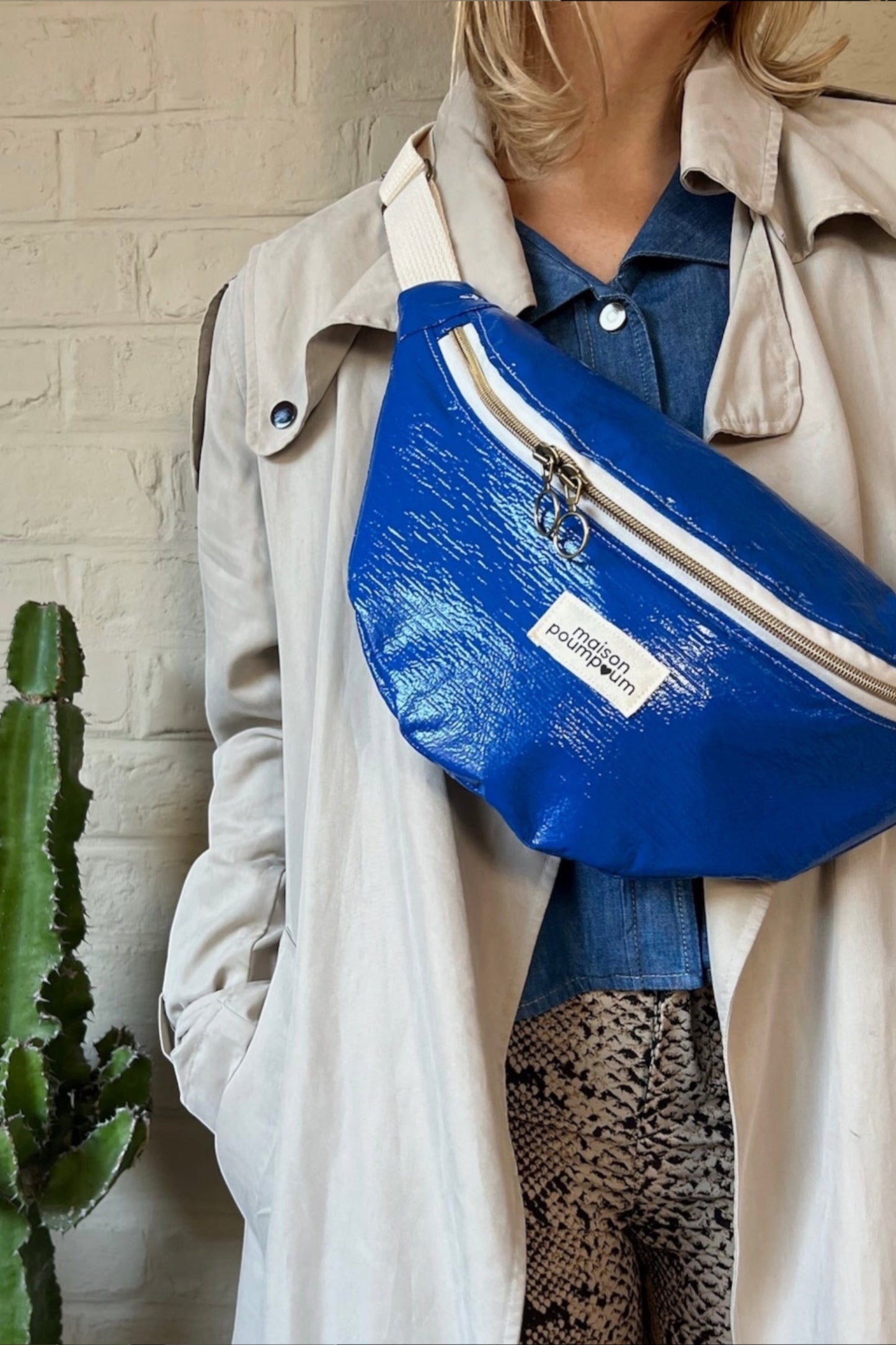 Sac banane -Vinyle bleu électrique