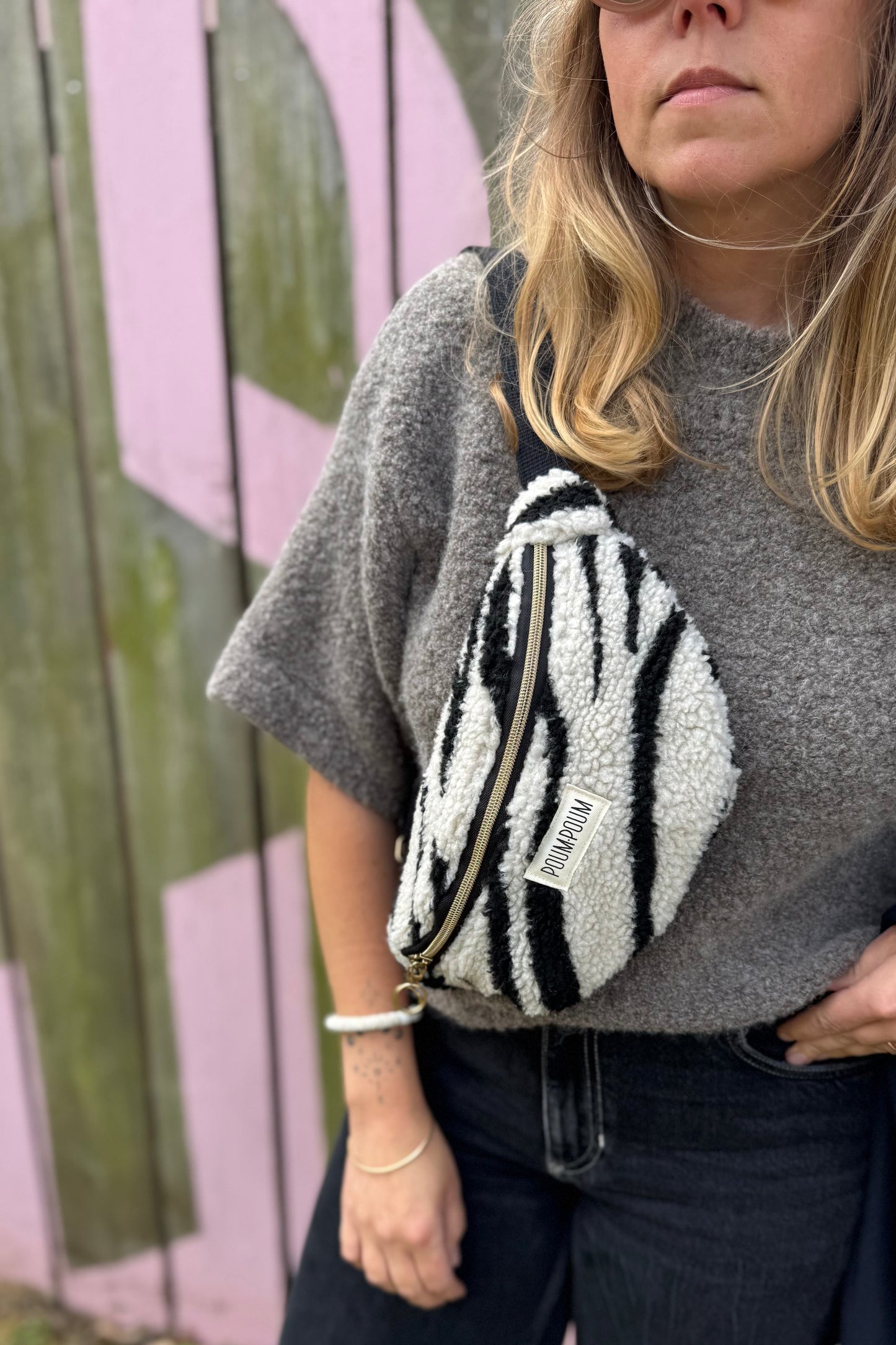Sac banane moumoute zebre femme maison poumpoum