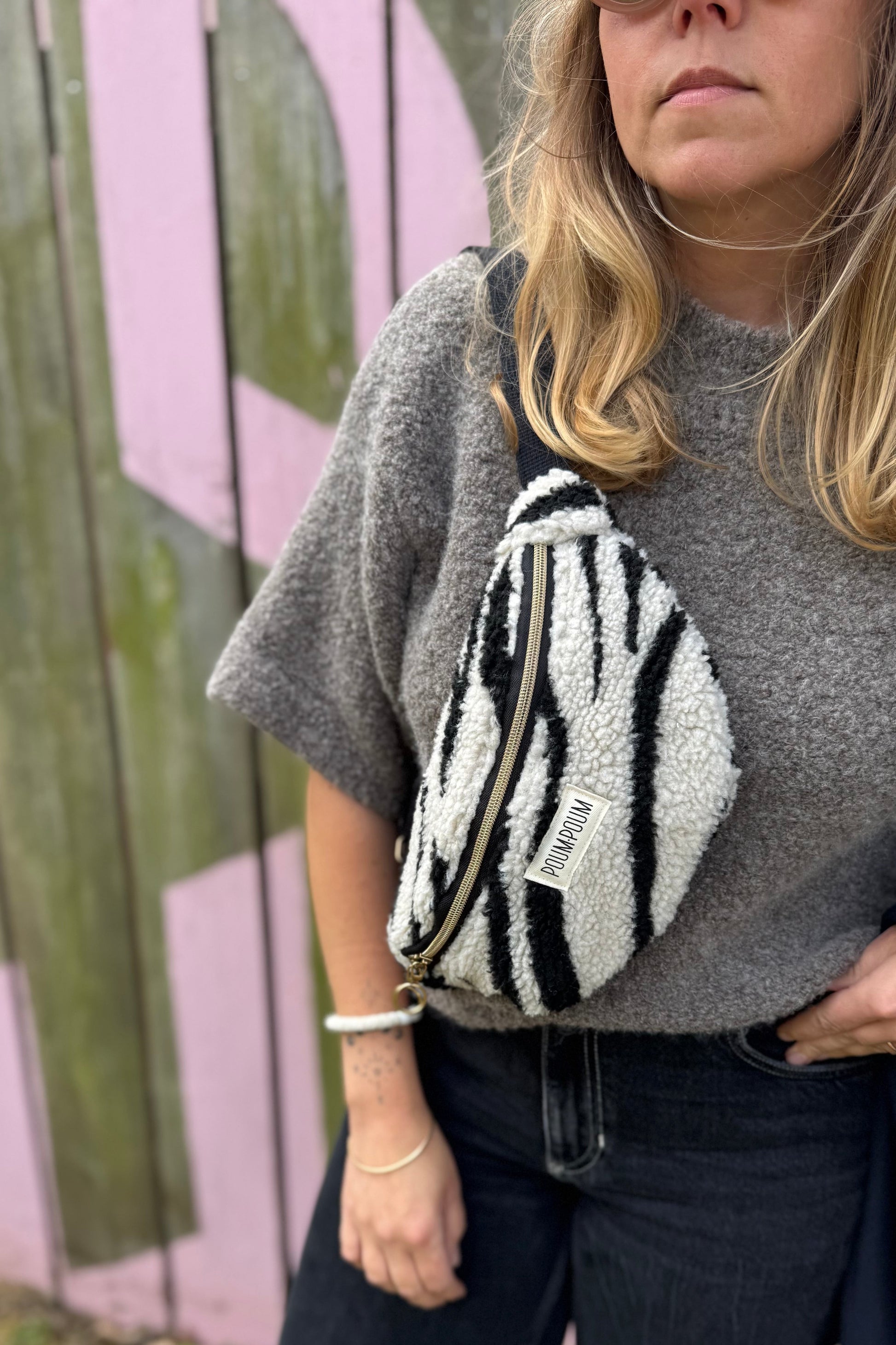 Sac banane moumoute zebre femme maison poumpoum