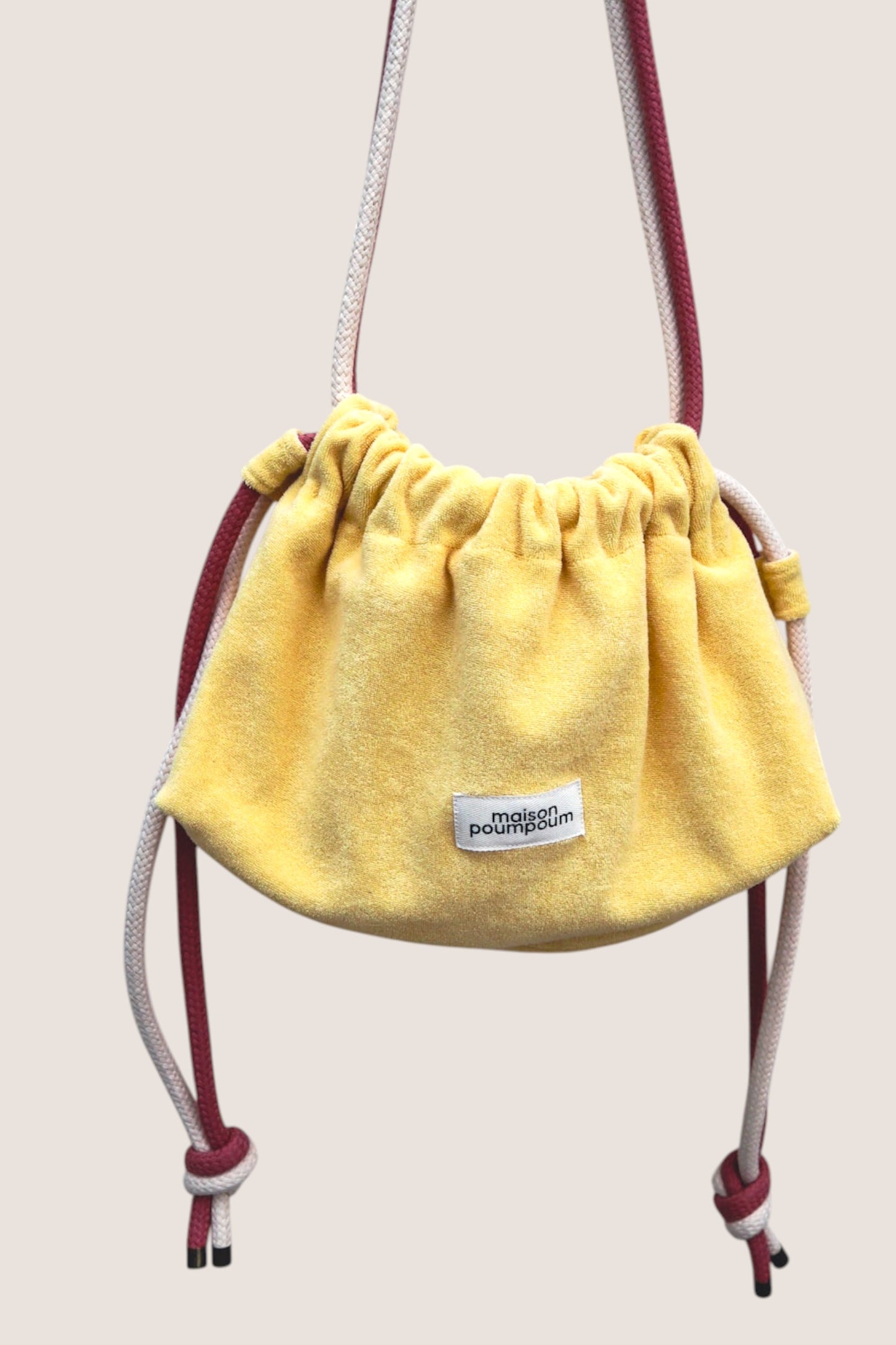 Mini sac bourse éponge jaune beurre maison poumpoum