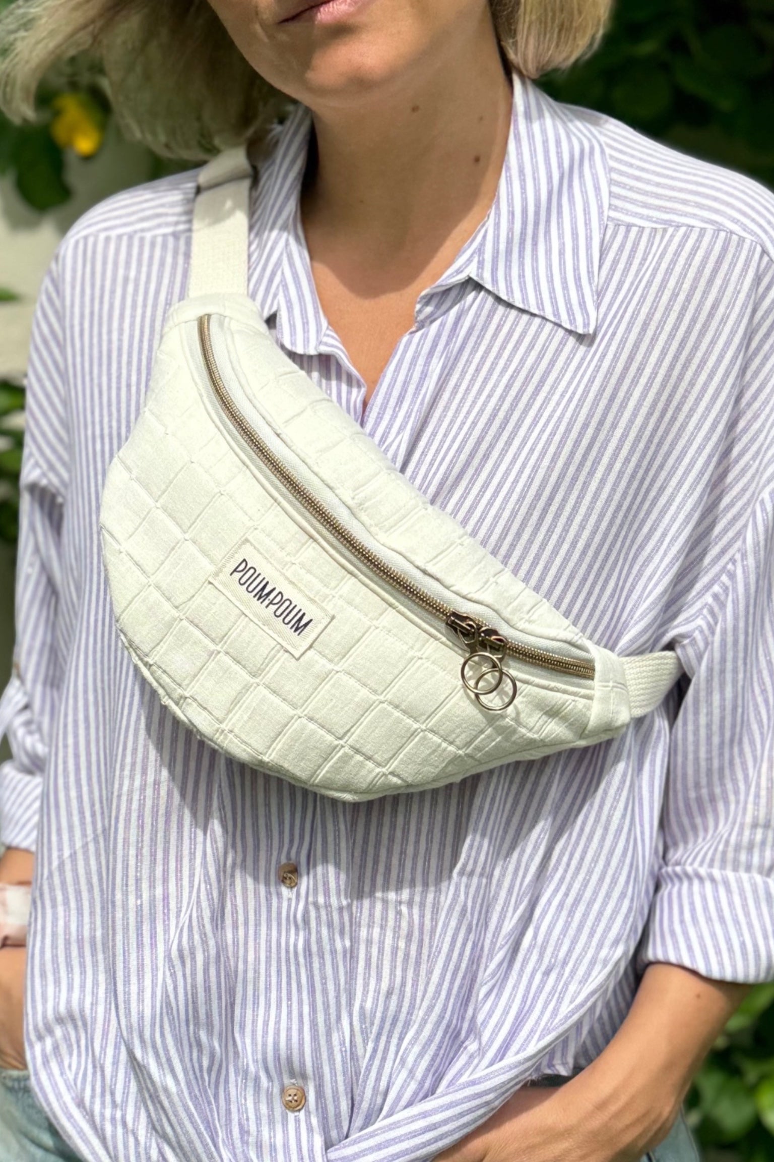 sac banane creme femme maison poumpoum zoom